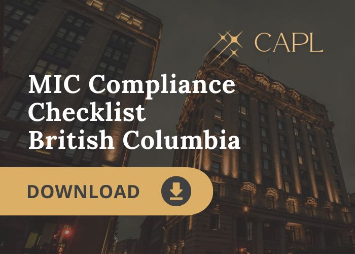 MIC Compliance Checklist – British Columbia